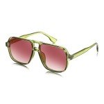 Retro Square Pilot Sunglasses for Men and Women