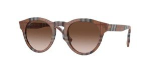 Burberry Reid Round Sunglasses with Eyewear Kit