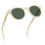 CARFIA Women's Retro Polarized Round Sunglasses