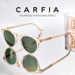 CARFIA Women's Retro Polarized Round Sunglasses
