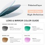 CARFIA Women's Retro Polarized Round Sunglasses