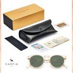 CARFIA Women's Retro Polarized Round Sunglasses