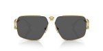 Versace Gold Frame Sunglasses with Dark Grey Lenses