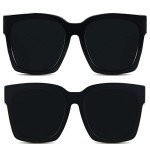 ANDWOOD Large Square Oversized Sunglasses for Women