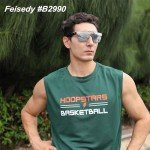 FEISEDY Polarized Oversized Square Sunglasses for Sports