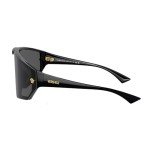 Versace Black Plastic Shield Sunglasses with Grey Lens