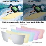 FEISEDY Polarized Oversized Square Sunglasses for Sports