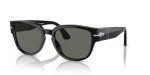 Persol PO3231S Polarized Square Sunglasses - Black/Green