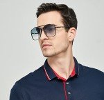 Trendy Square Aviator Gradient Sunglasses for All