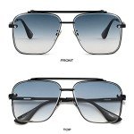 Trendy Square Aviator Gradient Sunglasses for All