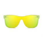 FEISEDY Rimless Reflective One Piece Sunglasses