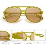 Retro Polarized Aviator Sunglasses for Men and Women