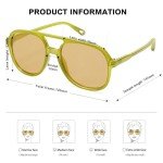 Retro Polarized Aviator Sunglasses for Men and Women