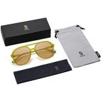 Retro Polarized Aviator Sunglasses for Men and Women