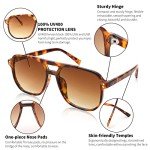 Retro Square Aviator Sunglasses for Men and Women