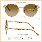 CARFIA Women's Polarized Retro Round Sunglasses