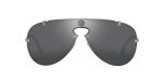 Versace Men's Gunmetal Sunglasses with Grey Lenses