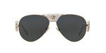 Versace Medusa White/Grey Aviator Sunglasses for Women