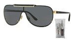 Versace VE2140 Gold/Grey Pilot Shield Sunglasses