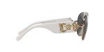 Versace Medusa White/Grey Aviator Sunglasses for Women