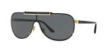 Versace VE2140 Gold/Grey Pilot Shield Sunglasses