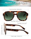 Trendy Vintage Aviator Sunglasses with Thick Frames
