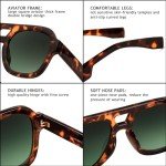 Trendy Vintage Aviator Sunglasses with Thick Frames