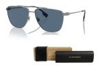 Burberry Gunmetal Blue Aviator Sunglasses Bundle