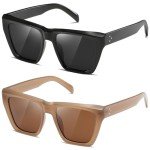 Trendy Polarized Retro Square Sunglasses K1546
