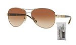 Burberry Light Gold/Brown Gradient Aviator Sunglasses