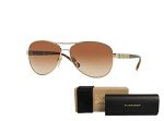 Burberry Light Gold/Brown Gradient Aviator Sunglasses