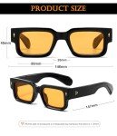 Thick Frame Square Sunglasses with UV400 Protection