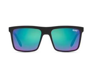 Quay Matte Black Oversized Polarized Sunglasses