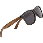 Walnut Wood Sunglasses with Dark Polarized Lenses
