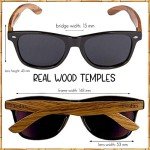 Walnut Wood Sunglasses with Dark Polarized Lenses