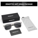 ZENOTTIC Men's Polarized Rectangle Sunglasses - UV400 Protection