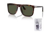 Persol PO3336S Havana/Green Aviator Sunglasses Bundle
