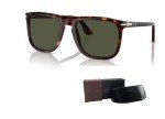 Persol PO3336S Havana/Green Aviator Sunglasses Bundle