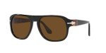 Persol Aviator Sunglasses Matte Dark Green/Brown Polarized