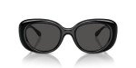 COACH Oval Sunglasses in Black/Grey, 53 mm