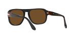 Persol Aviator Sunglasses Matte Dark Green/Brown Polarized