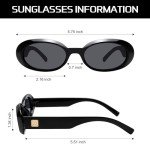 Trendy 90s Cat Eye Oval Sunglasses for Women