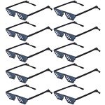 KIMOBER 10 Pack Pixelated Thug Life Sunglasses