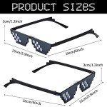KIMOBER 10 Pack Pixelated Thug Life Sunglasses