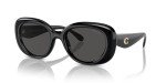 COACH Oval Sunglasses in Black/Grey, 53 mm