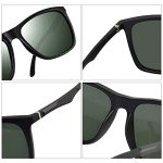 Men's Polarized Sunglasses - Matte Black Rectangular