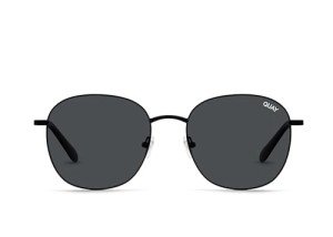 Jezabell Oversized Polarized Round Sunglasses - Black
