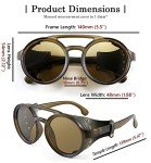 Retro Round Steampunk Sunglasses for Men and Women