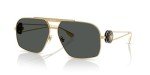 Versace Men's Gold Frame Sunglasses with Grey Lenses
