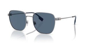 Burberry Gunmetal Blue Square Sunglasses for Men